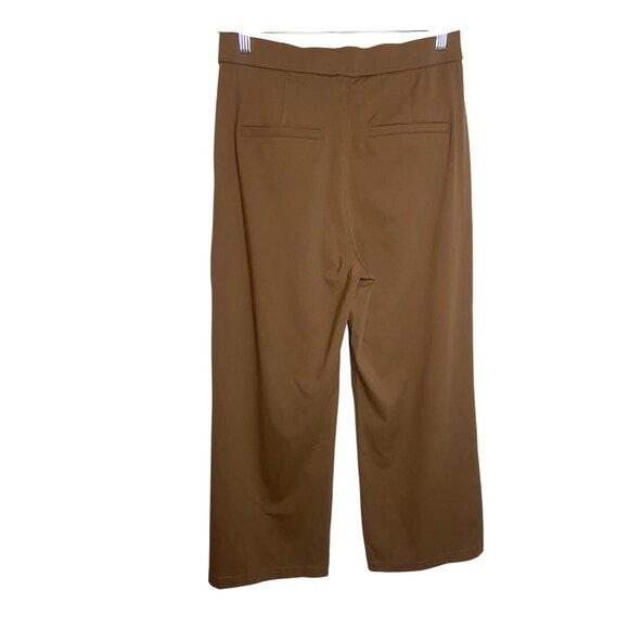 NWT HALARA High Waisted Side Pocket Work Flare Brown Pants-sz Medium - Picture 10 of 10